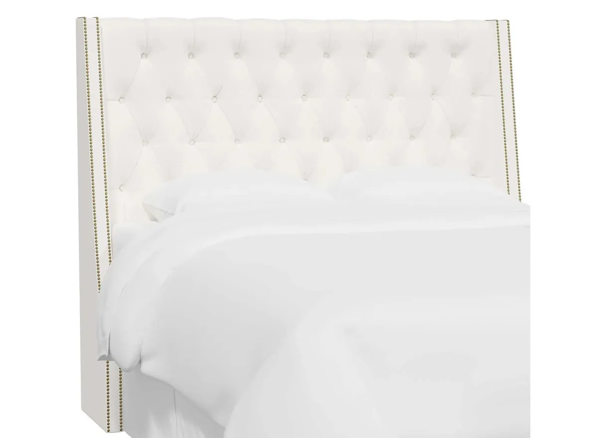 Sheridan Wingback Headboard in Zuma White by Skyline