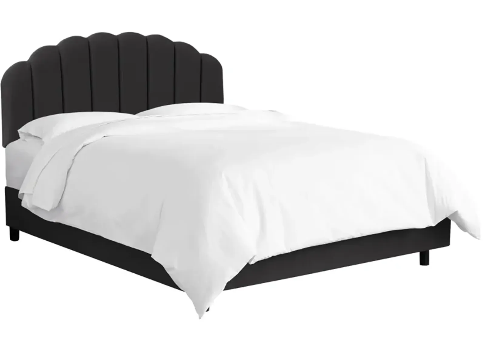 Tanner Bed in Velvet Black by Skyline