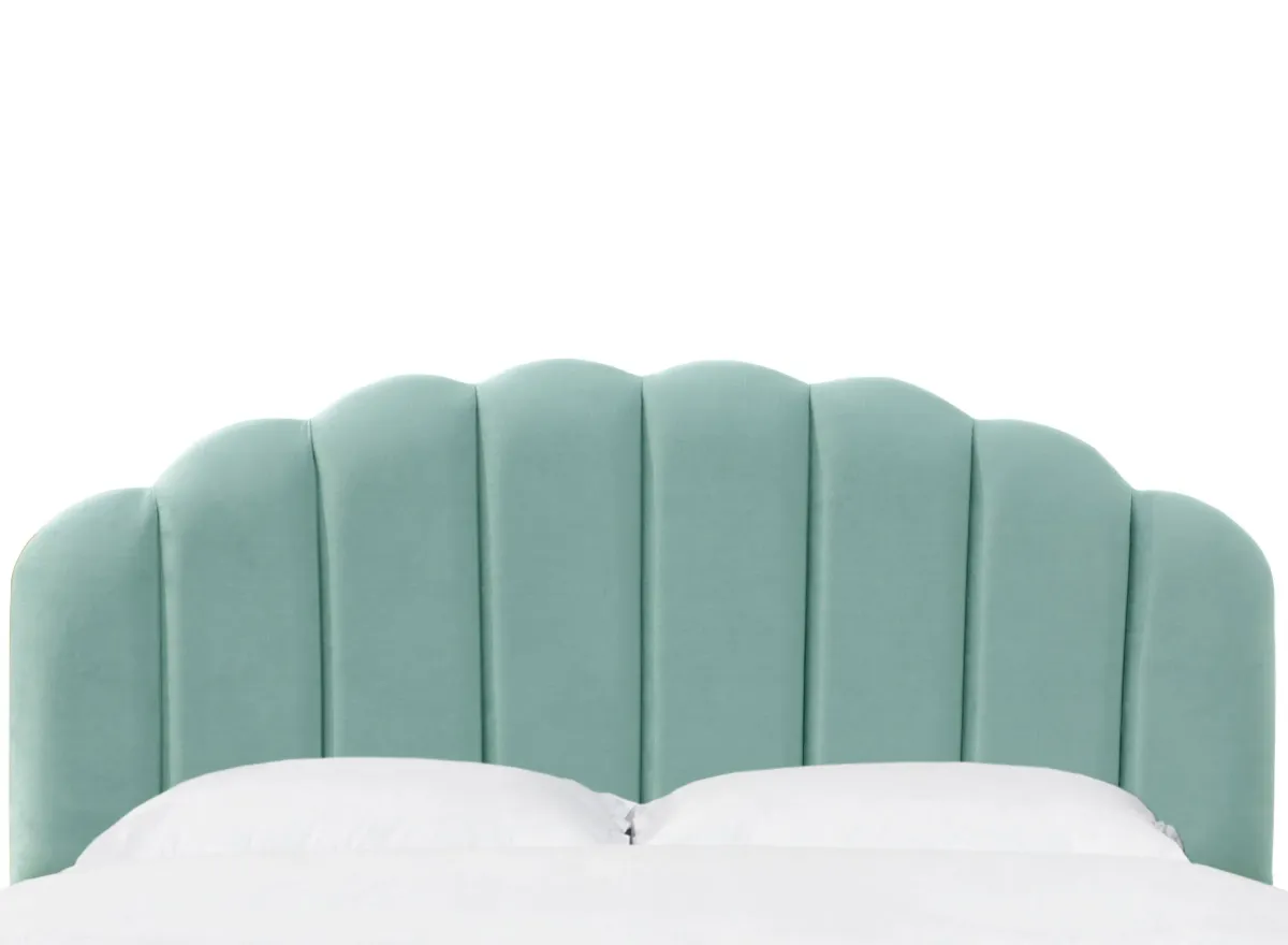 Tanner Headboard in Velvet Caribbean by Skyline