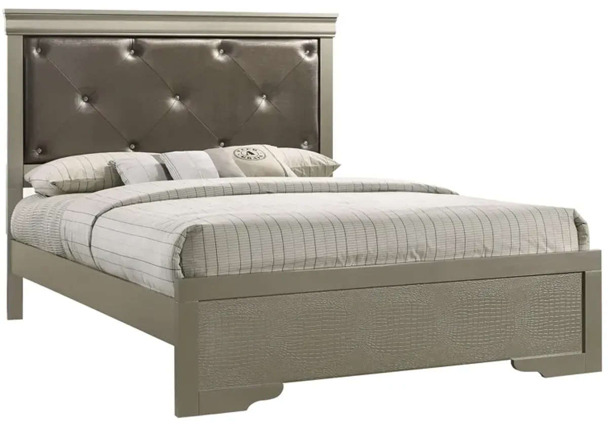 Lorana Panel Bed in Champagne by Glory Furniture