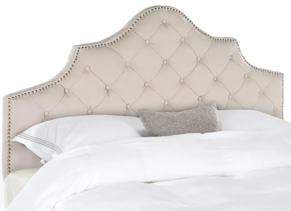 Arebelle Upholstered Headboard in Taupe by Safavieh