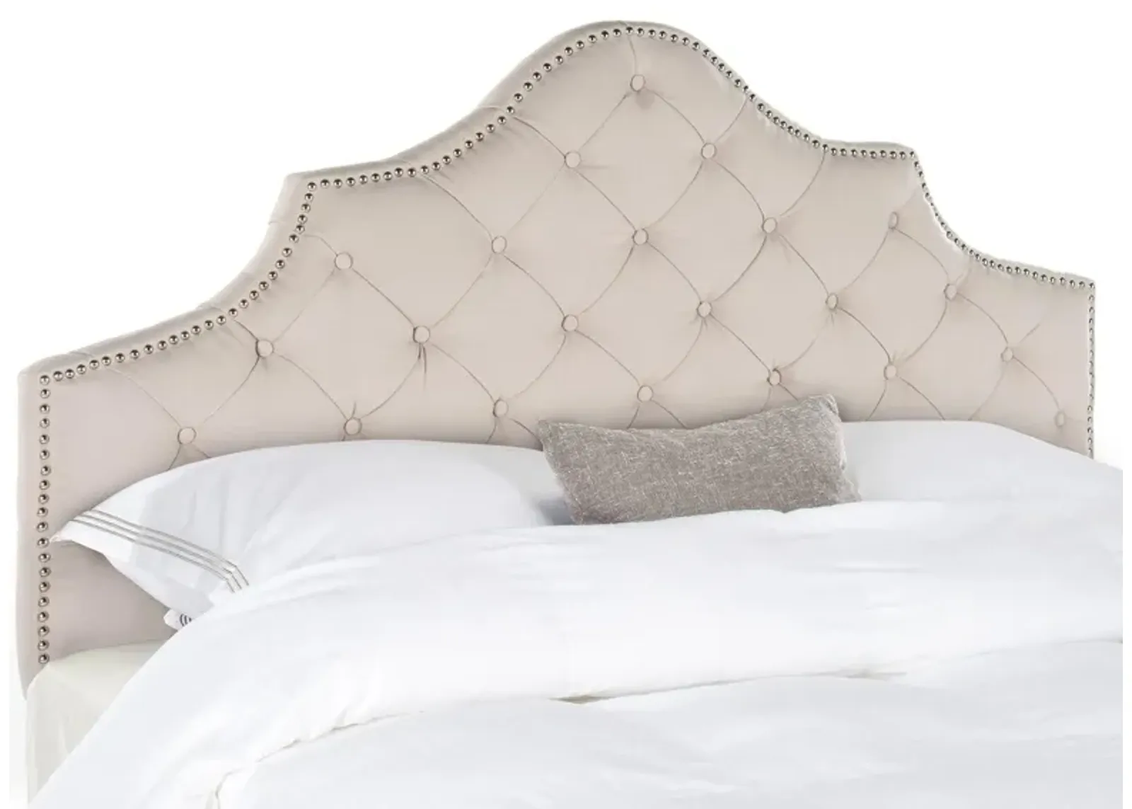 Arebelle Upholstered Headboard in Taupe by Safavieh