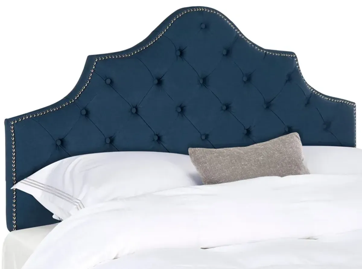 Arebelle Upholstered Headboard in Steel Blue by Safavieh