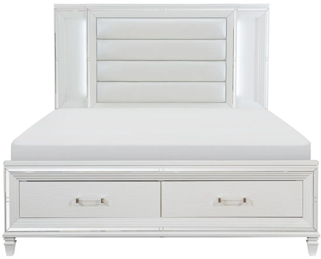 Selena Platform Storage Bed in White by Bellanest