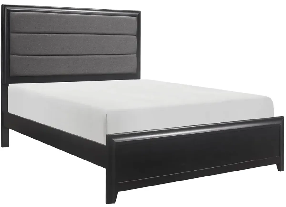 Sandpoint Upholstered Panel Bed in Espresso by Homelegance