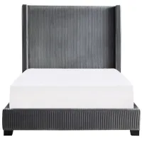 Crofton Upholstered Bed in Dark Gray by Homelegance