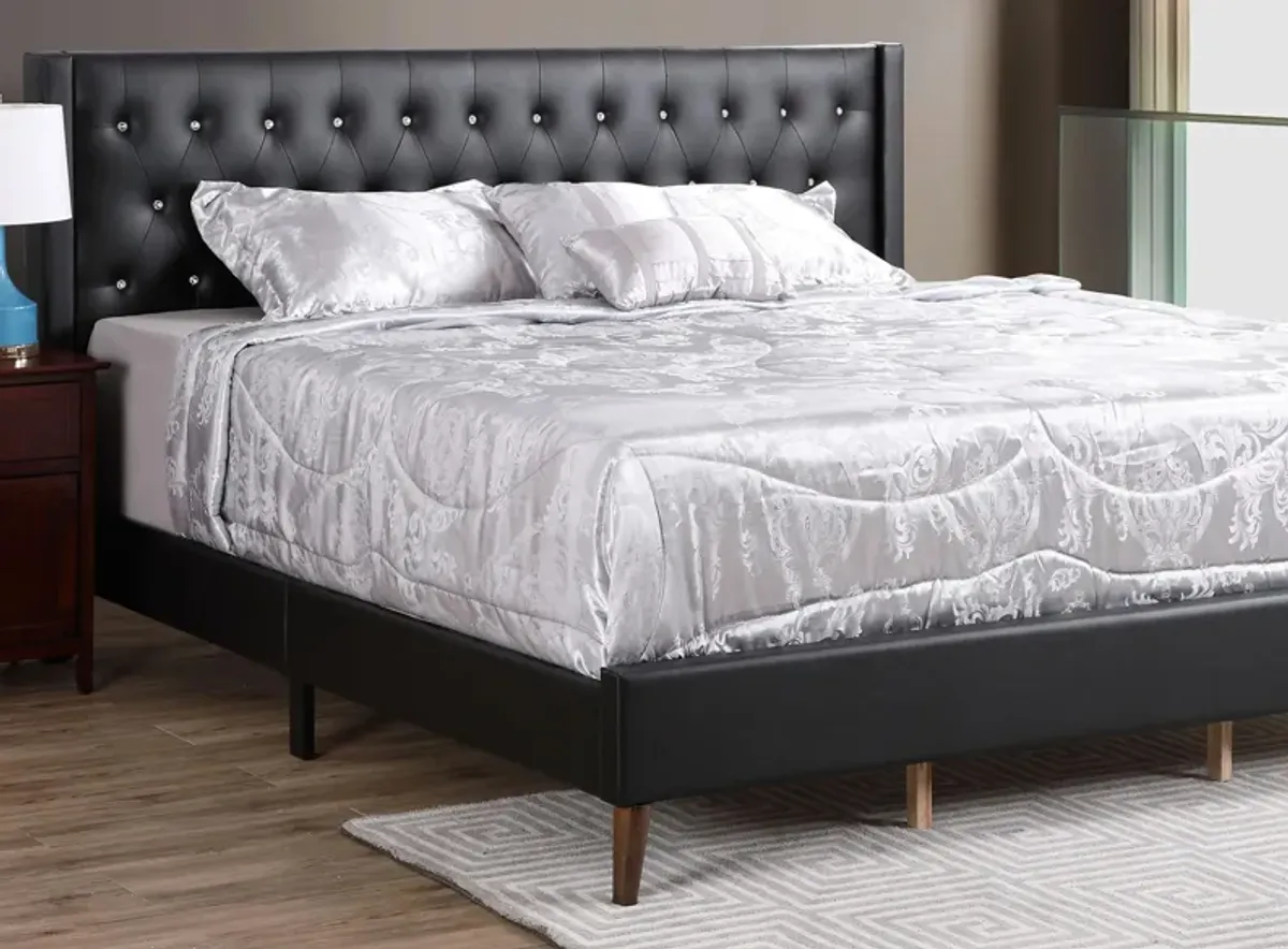 Bergen Upholstered Panel Bed in Black by Glory Furniture