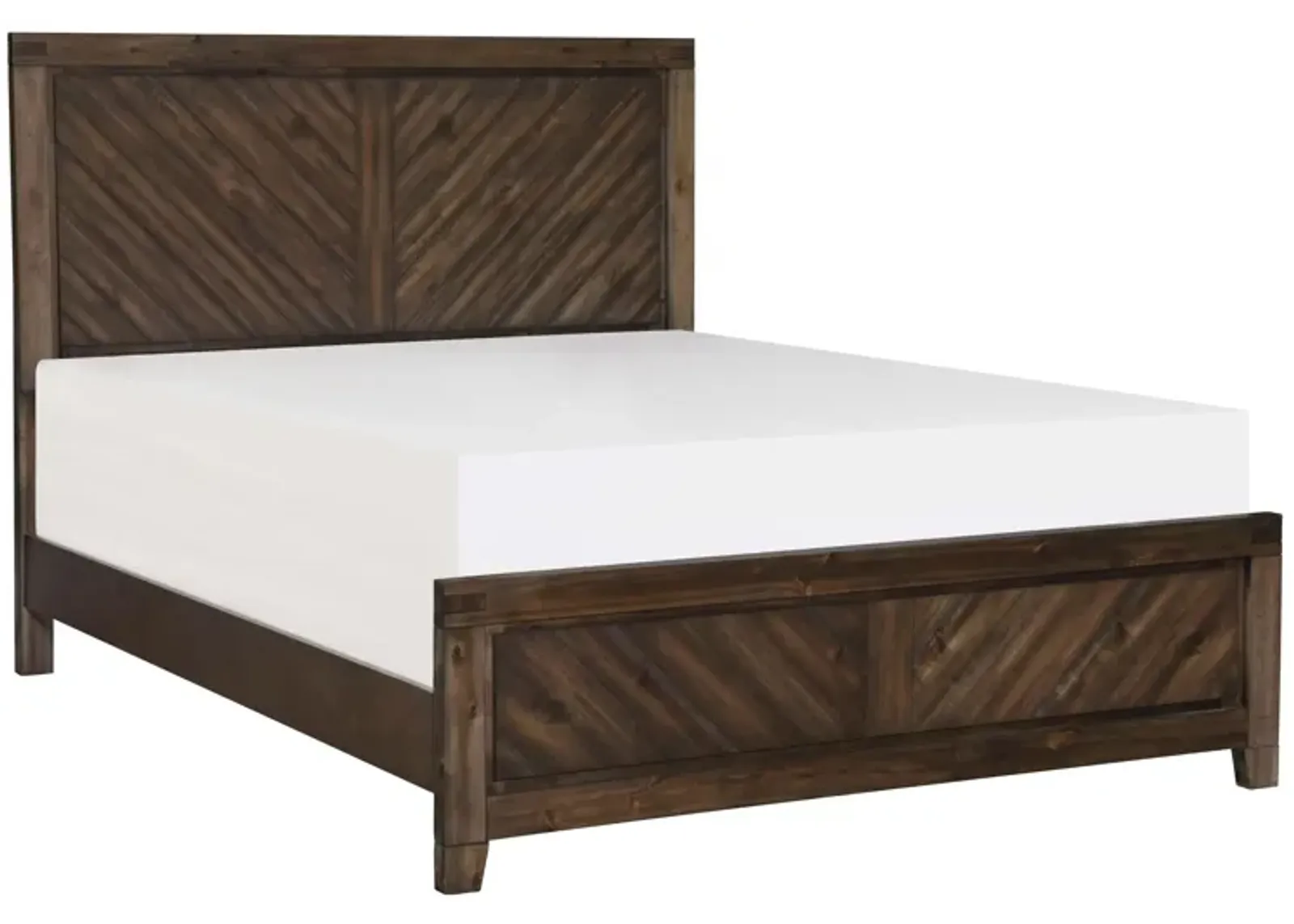 Fostoria Panel Bed in Distressed Espresso by Homelegance