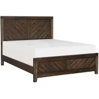 Fostoria Panel Bed in Distressed Wood by Homelegance