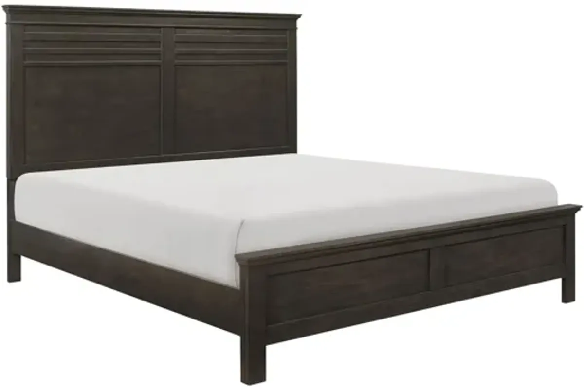 Eastlea Panel Bed in Charcoal Gray by Bellanest