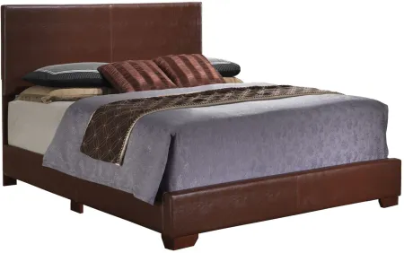 Aaron Upholstered Panel Bed in Brown by Glory Furniture