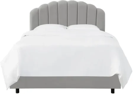 Tanner Bed in Velvet Steel Gray by Skyline