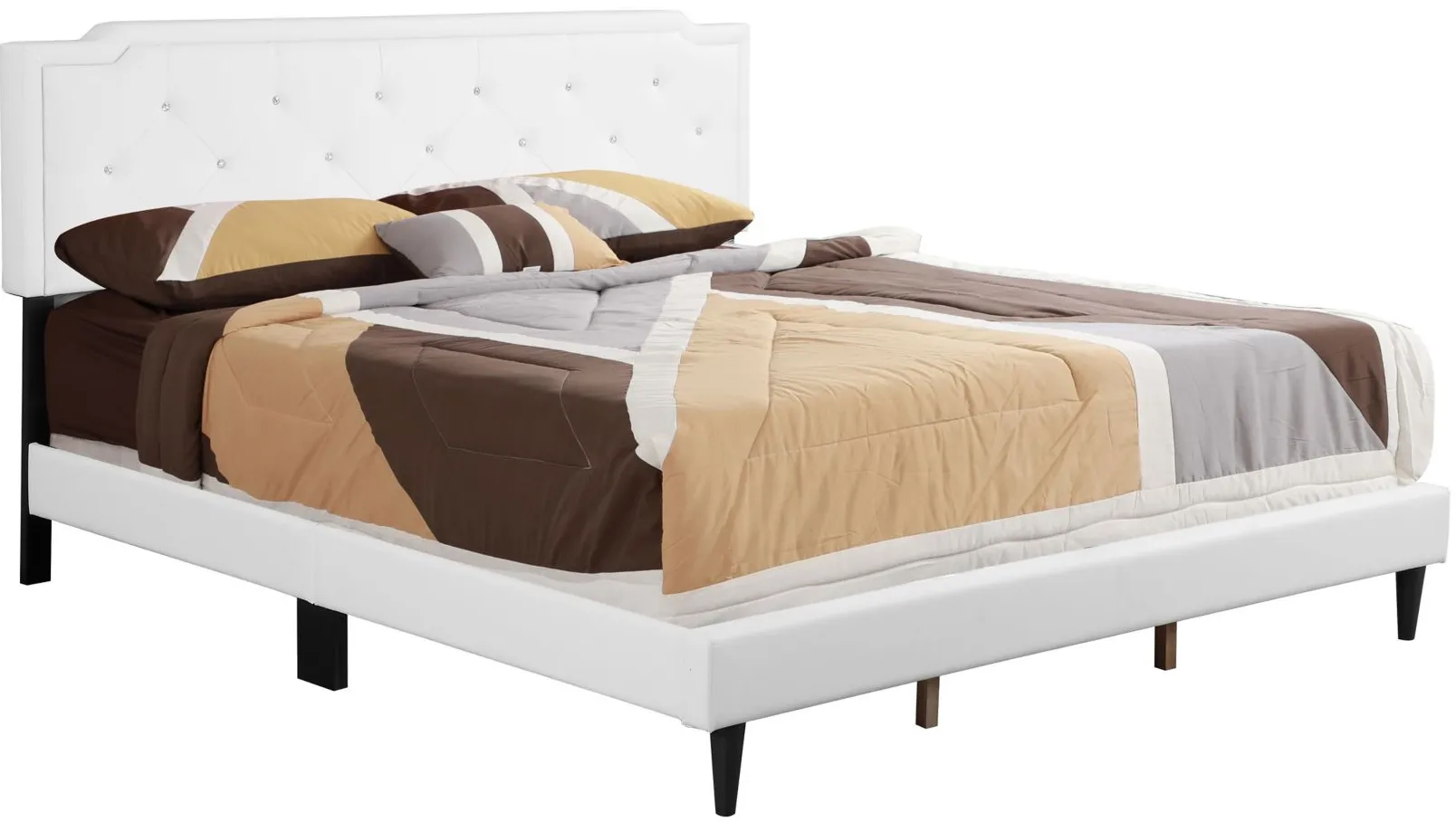 Deb King Bed in White by Glory Furniture