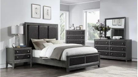 Tabitha Bed in Wire-Brushed Gray by Homelegance