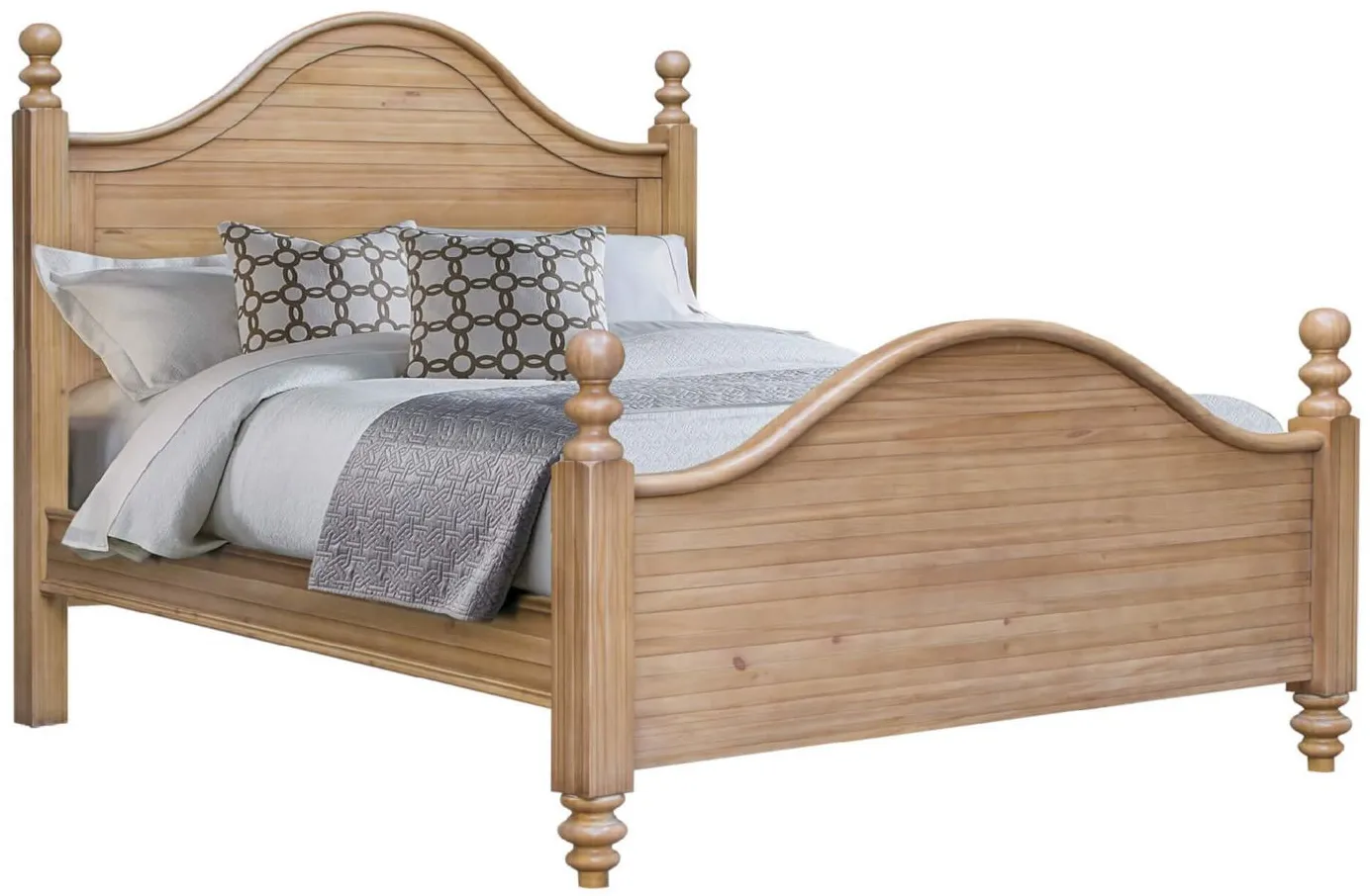 Vintage Casual King Bed in Distressed Natural Maple by Sunset Trading