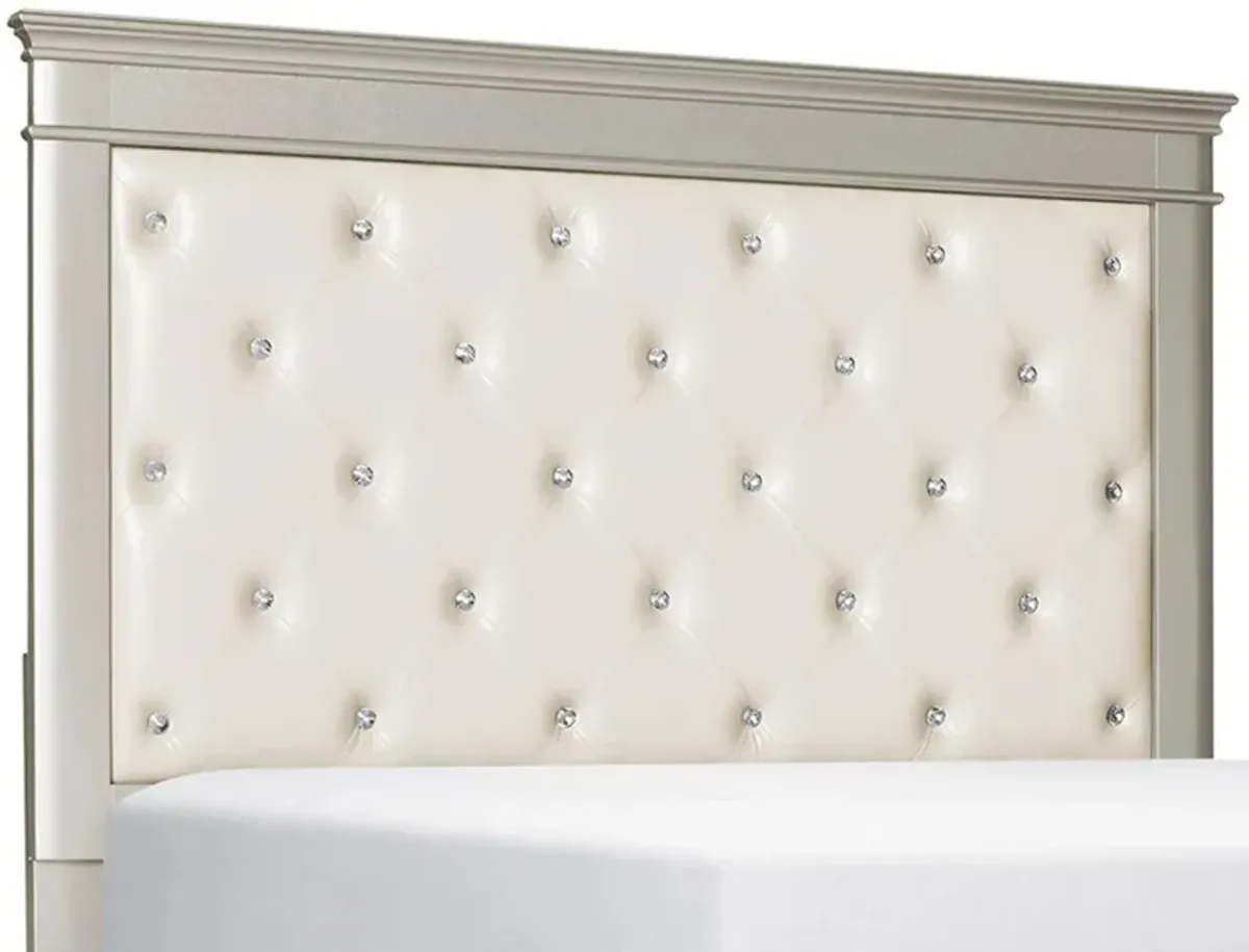 Tiffany Upholstered Headboard in Silver by Homelegance