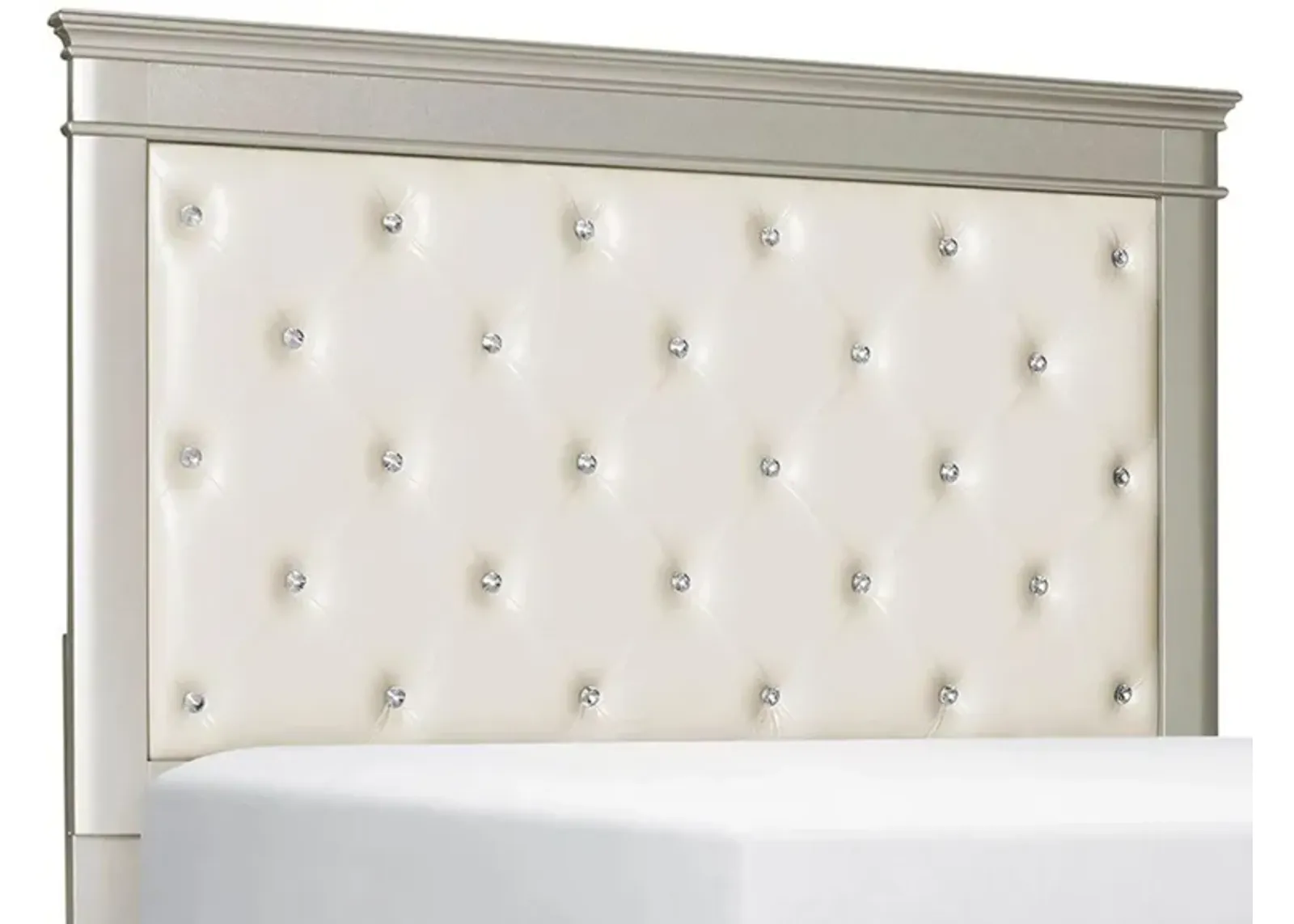 Tiffany Upholstered Headboard in Silver by Homelegance