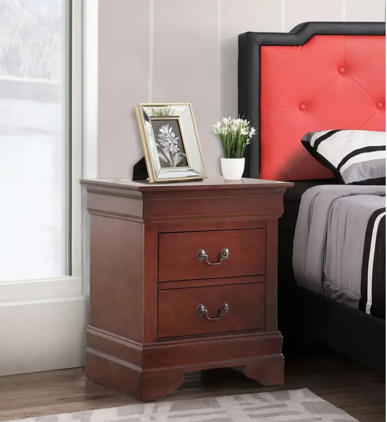 LouisPhillipe Nightstand in Cherry by Glory Furniture