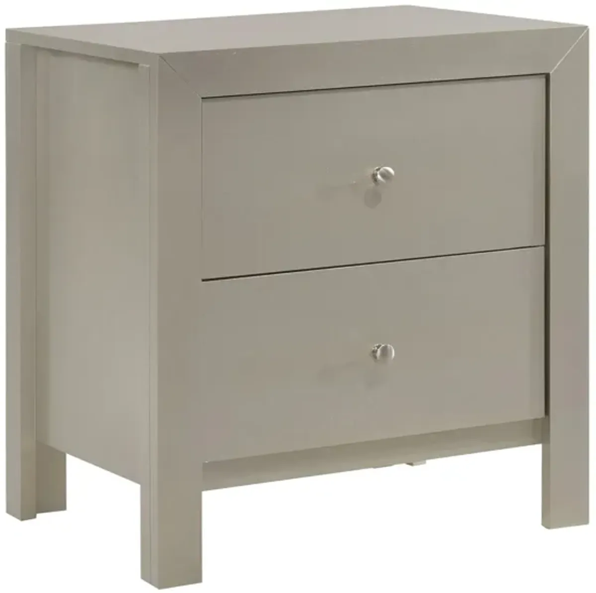 Burlington Nightstand in Silver Champagne by Glory Furniture