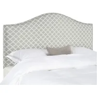 Connie Upholstered Headboard in Gray & White by Safavieh