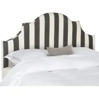 Halmar Upholstered Headboard in Black & White Stripe by Safavieh