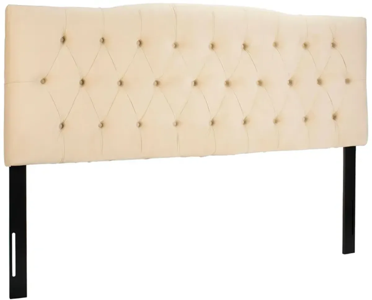 Axel Tufted Upholstered Headboard in Buckwheat by Safavieh