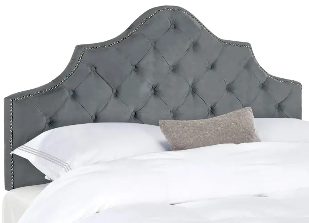 Arebelle Upholstered Headboard in Gray by Safavieh