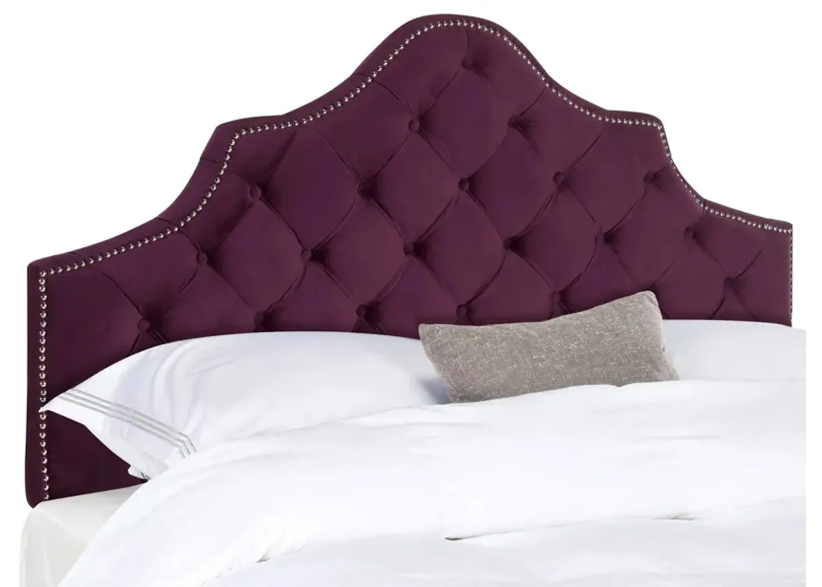 Arebelle Upholstered Headboard in Aubergine by Safavieh