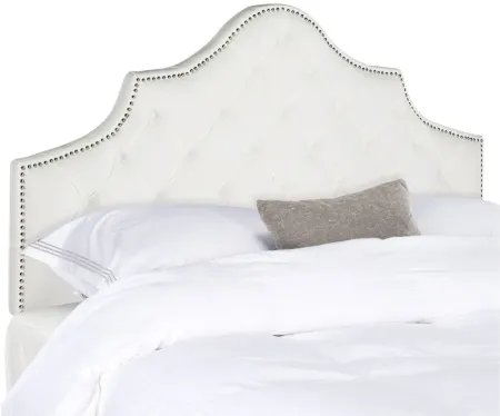 Arebelle Upholstered Headboard in White by Safavieh