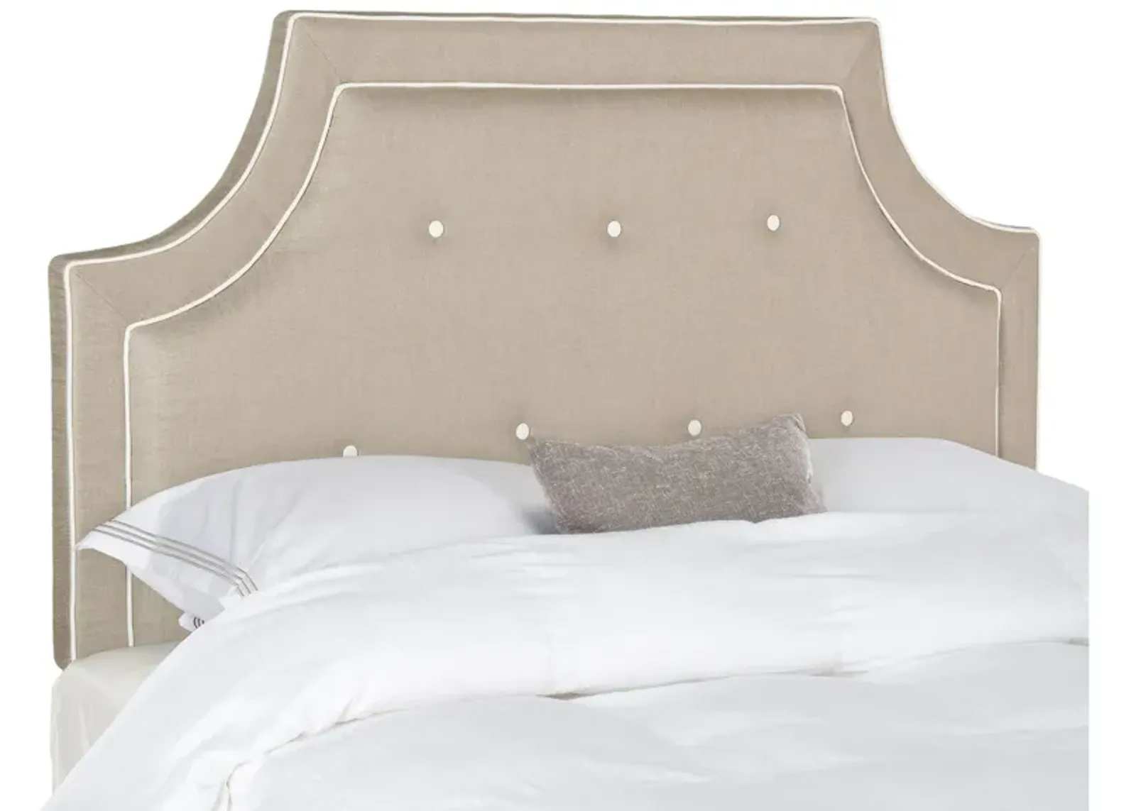 Tallulah Arch Upholstered Headboard in Oyster by Safavieh