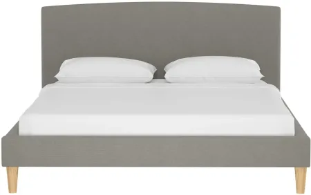 Drita Platform Bed in Linen Gray by Skyline