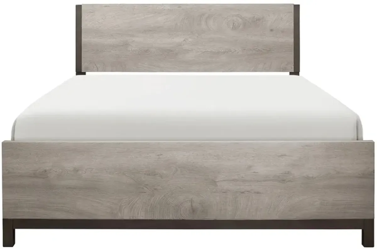 Frado Bed in 2-Tone Finish: Light Gray and Gray by Homelegance