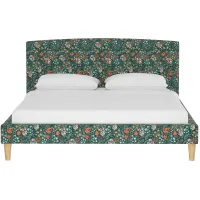 Drita Platform Bed in Cameila Multi Green Oga by Skyline