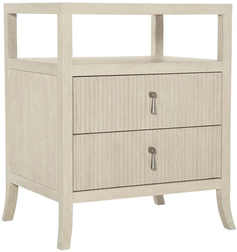 East Hampton Nightstand in Cerused Linen by Bernhardt