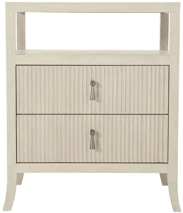 East Hampton Nightstand in Cerused Linen by Bernhardt