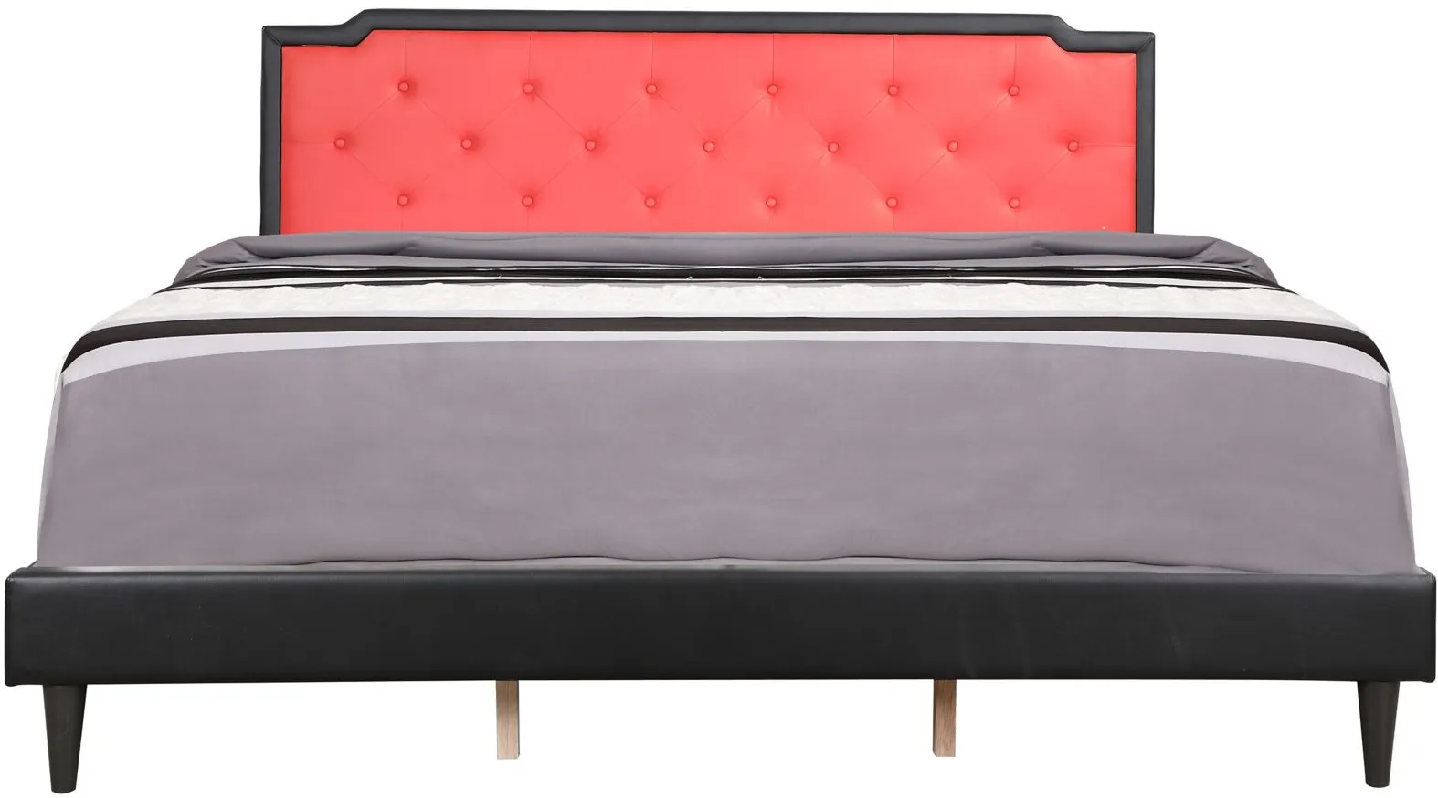Deb Upholstered Bed in Black by Glory Furniture
