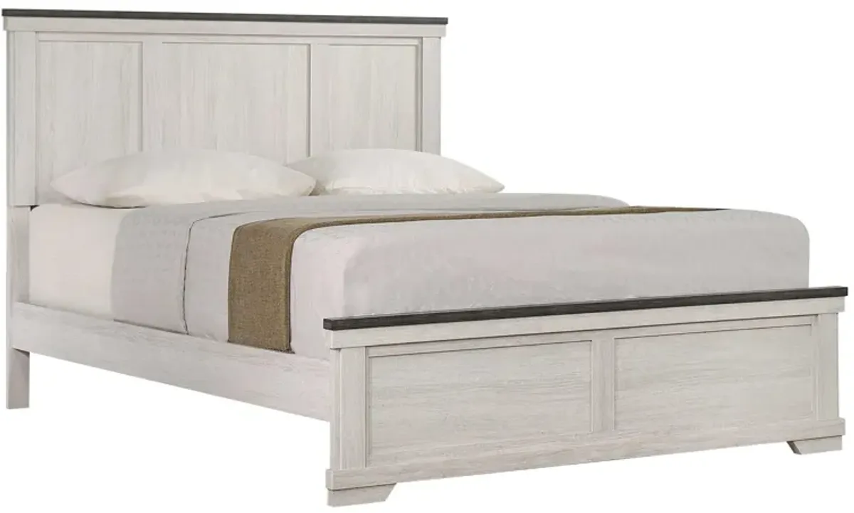 Leighton Bed in Vintage Linen & Rustic Grey by Crown Mark