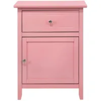 Izzy Bedroom Nightstand in Pink by Glory Furniture
