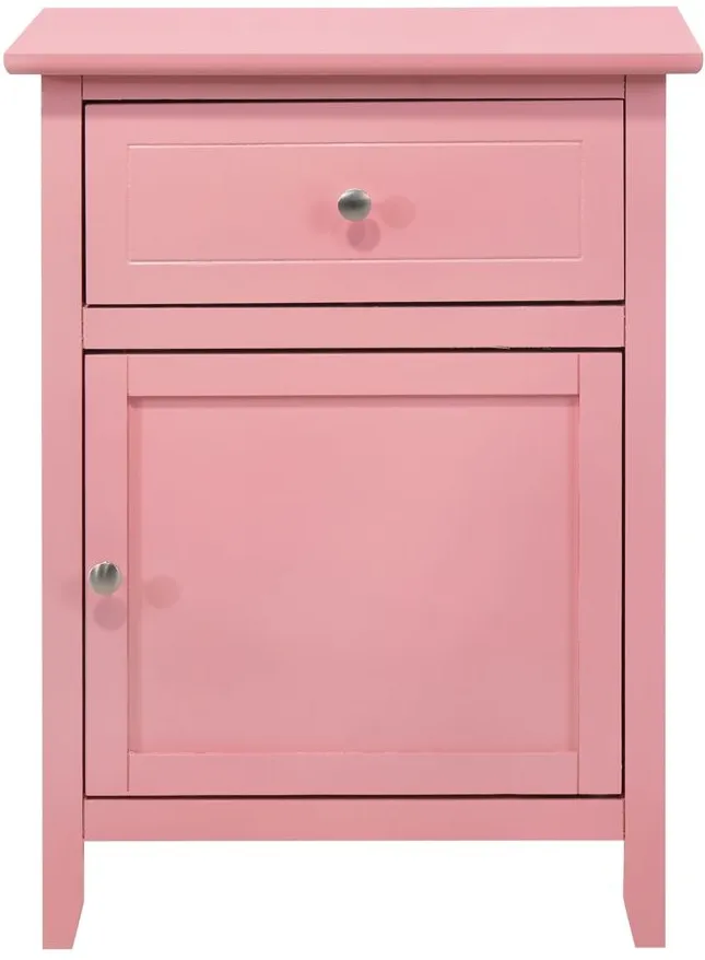 Izzy Bedroom Nightstand in Pink by Glory Furniture
