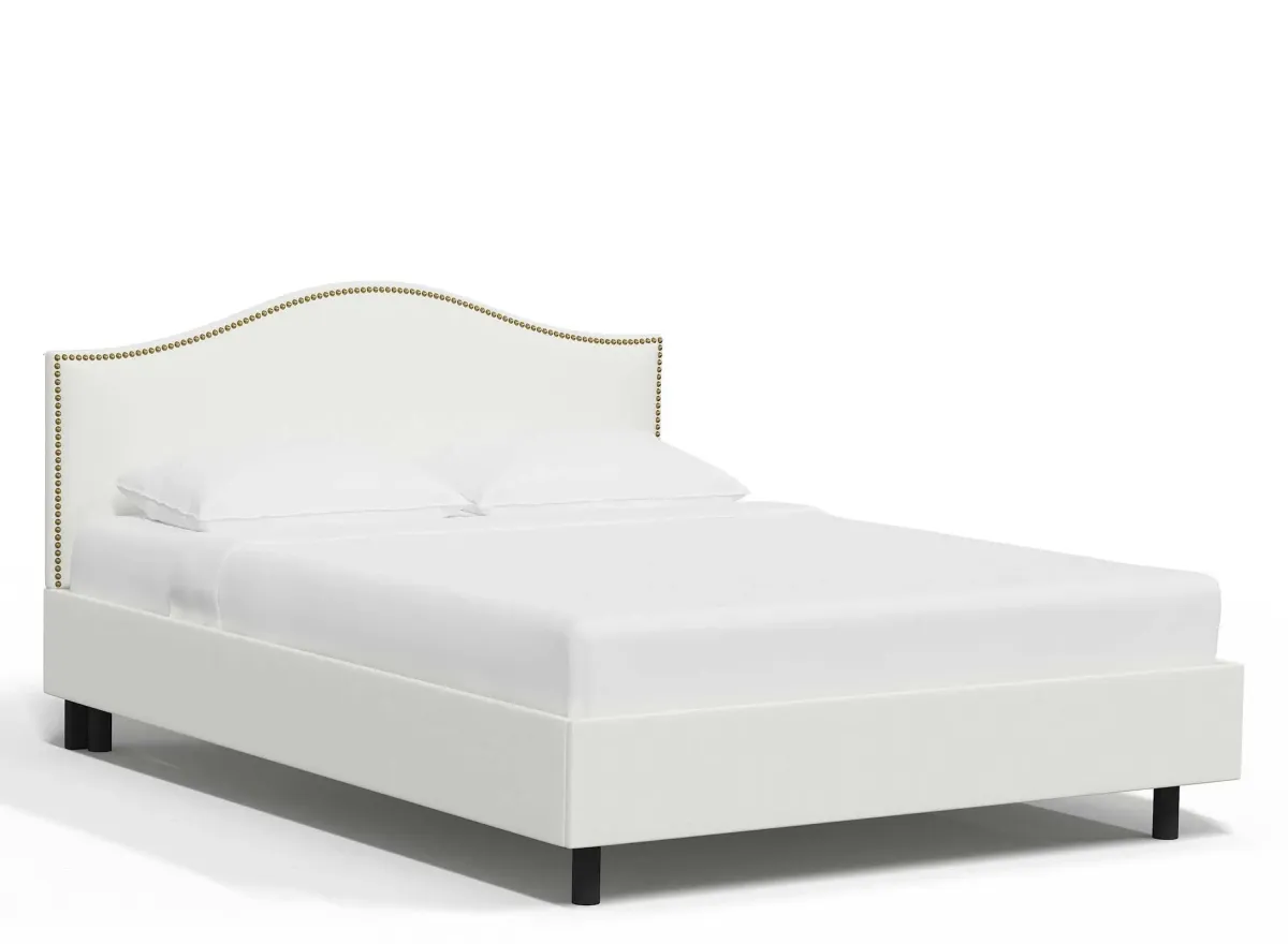 Alexander Platform Bed in Zuma White by Skyline