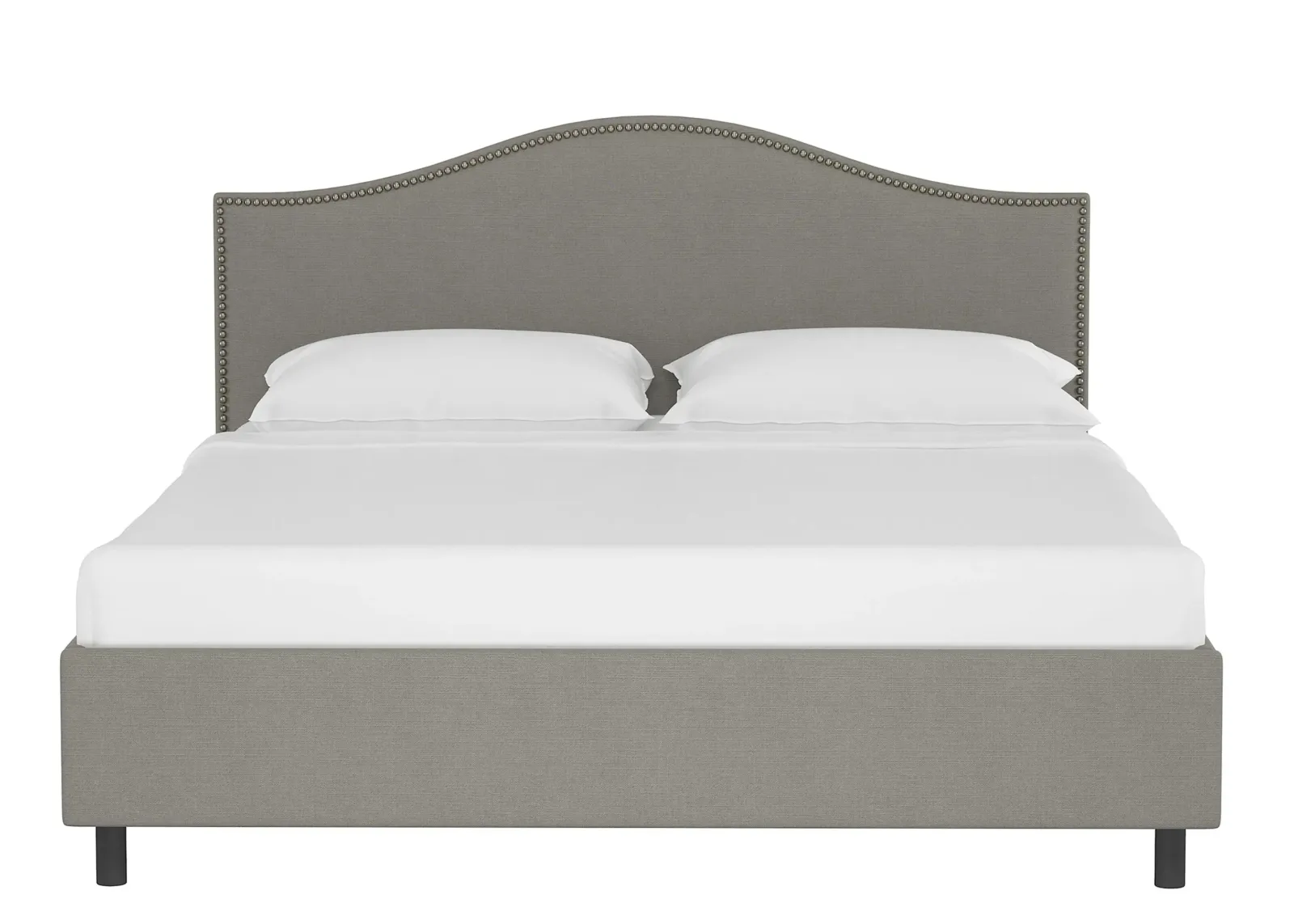 Alexander Platform Bed in Linen Gray by Skyline