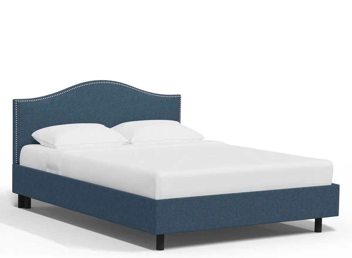 Alexander Platform Bed in Zuma Navy by Skyline