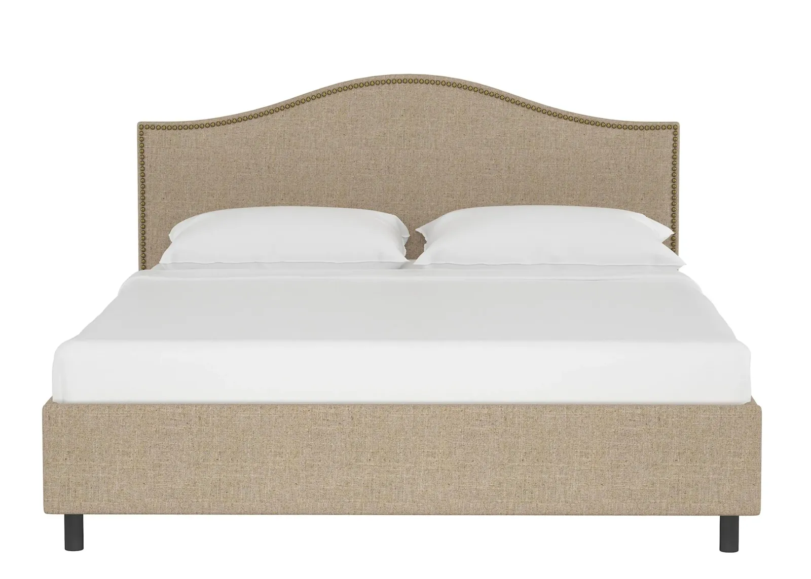 Alexander Platform Bed in Linen Sandstone by Skyline