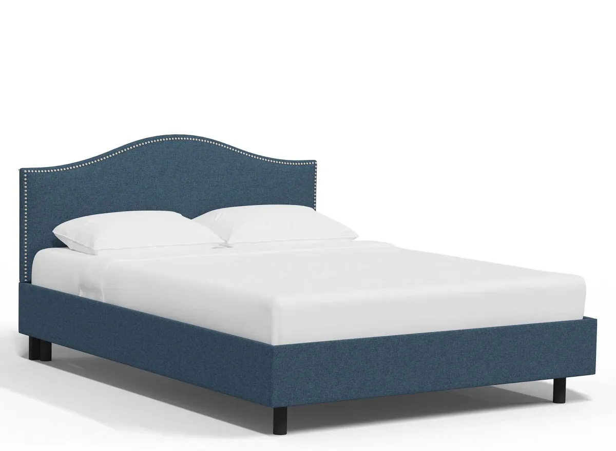 Alexander Platform Bed in Zuma Navy by Skyline