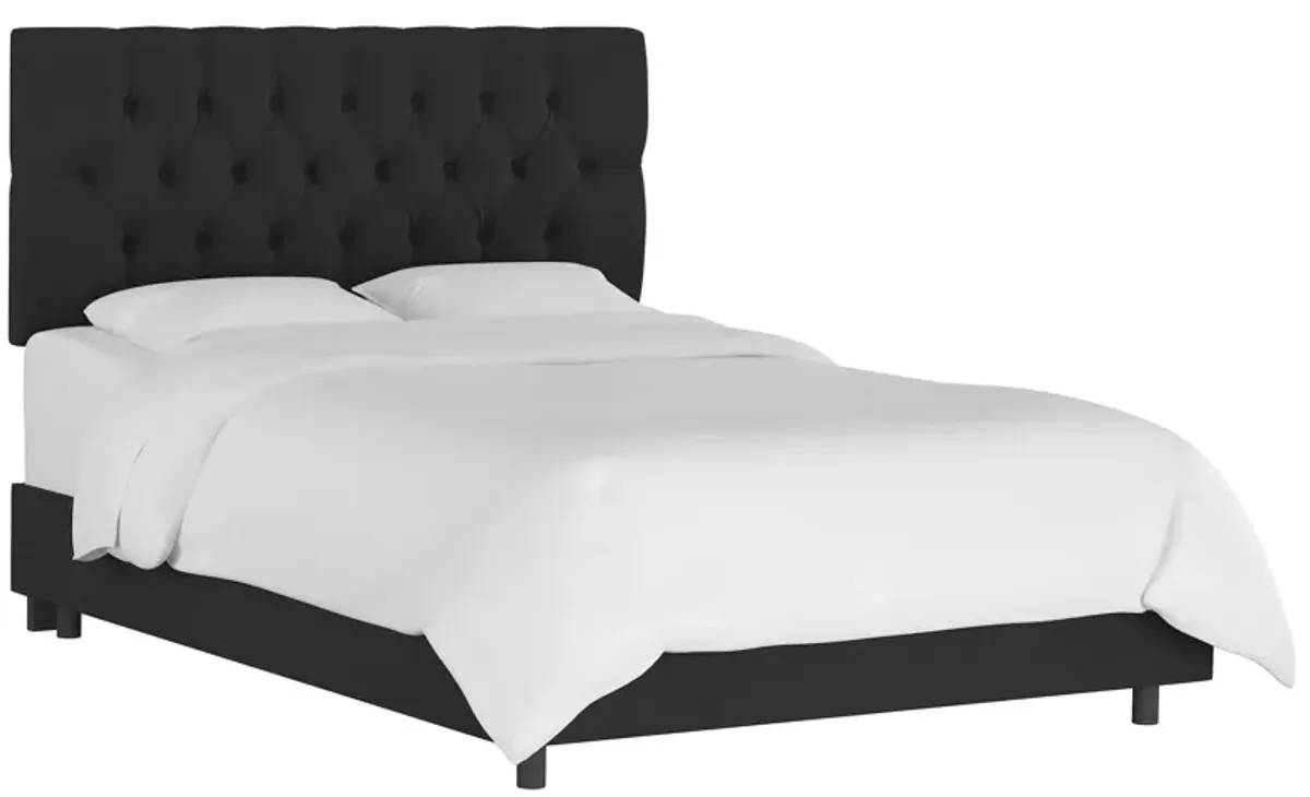 Blanchard Bed in Velvet Black by Skyline