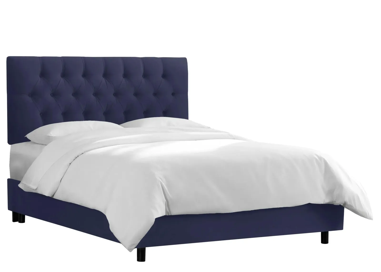 Blanchard Bed in Velvet Navy by Skyline