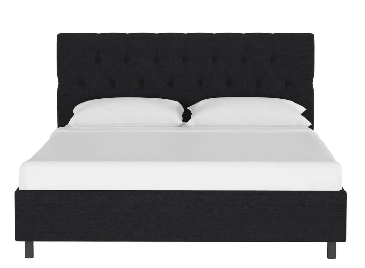 Blanchard Platform Bed in Linen Black by Skyline