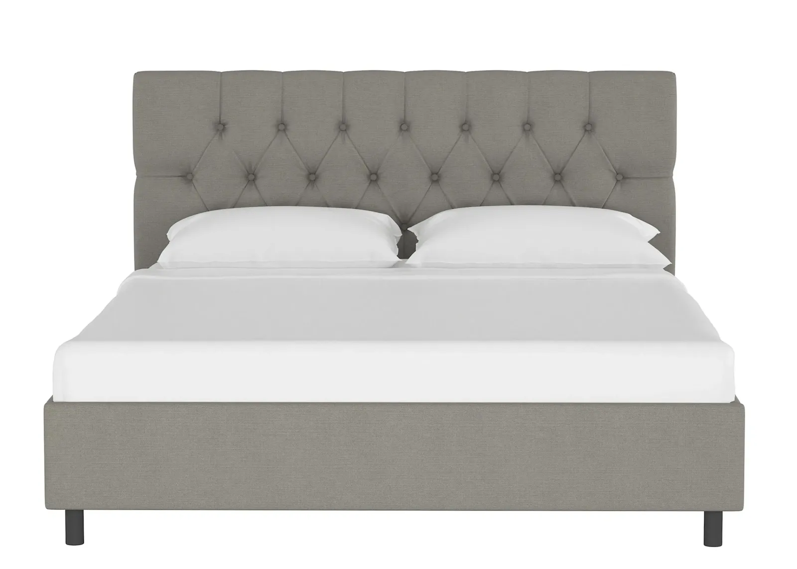 Blanchard Platform Bed in Linen Gray by Skyline