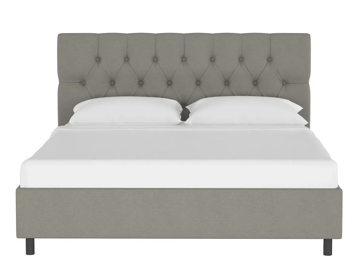 Blanchard Platform Bed in Linen Gray by Skyline