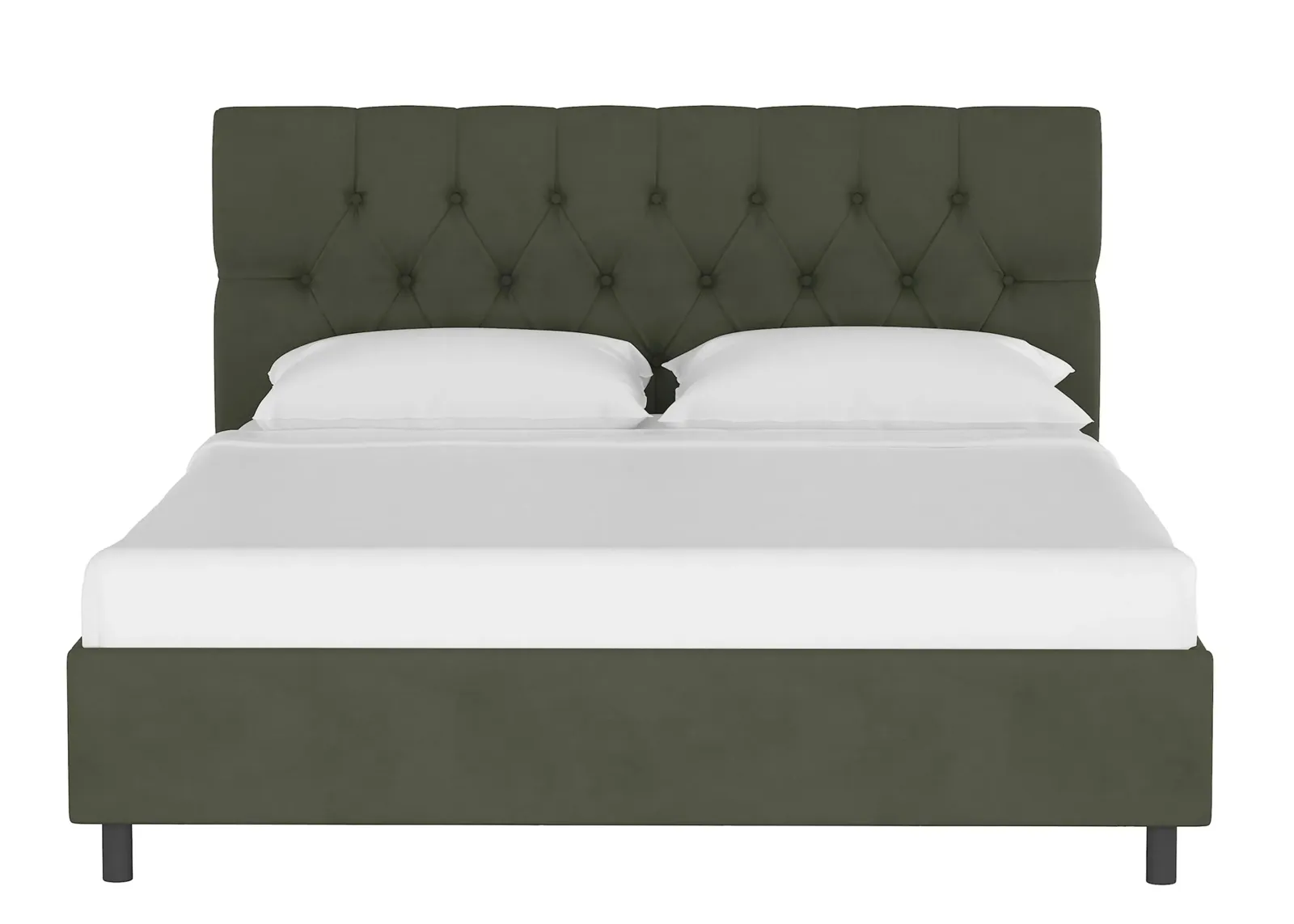 Blanchard Platform Bed in Velvet Pewter by Skyline